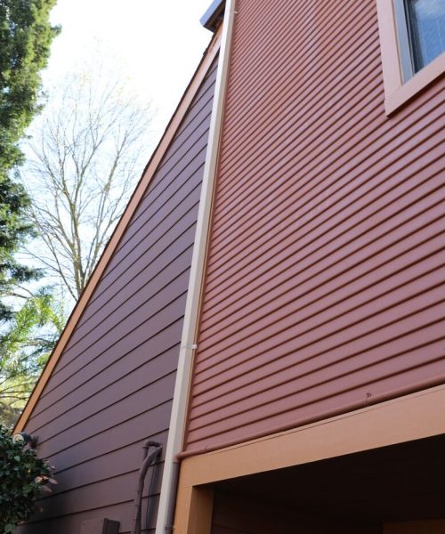 Brown and Orange Siding