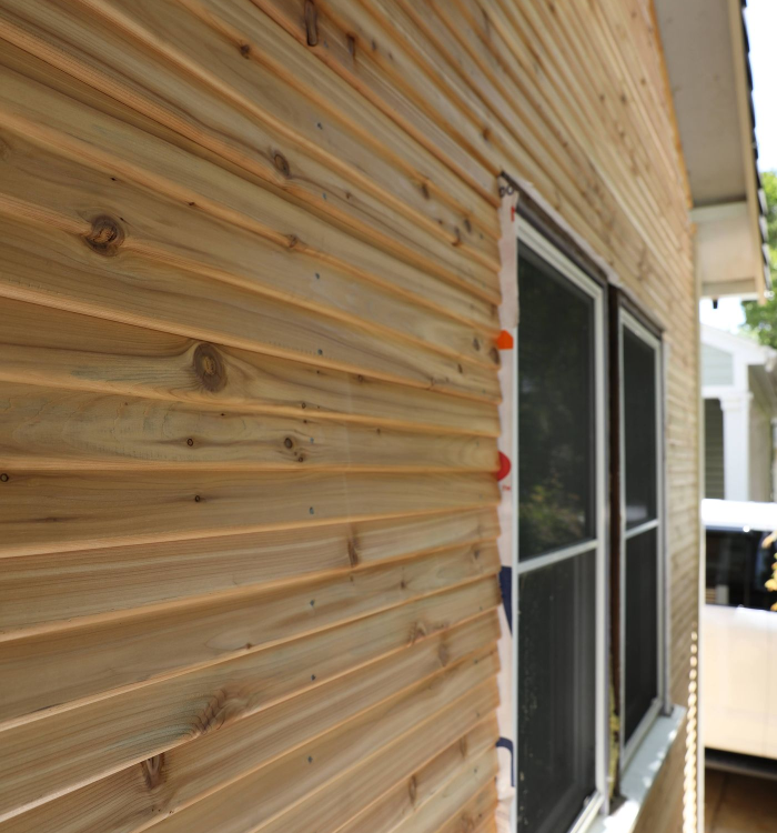 Teardrop Siding Installation
